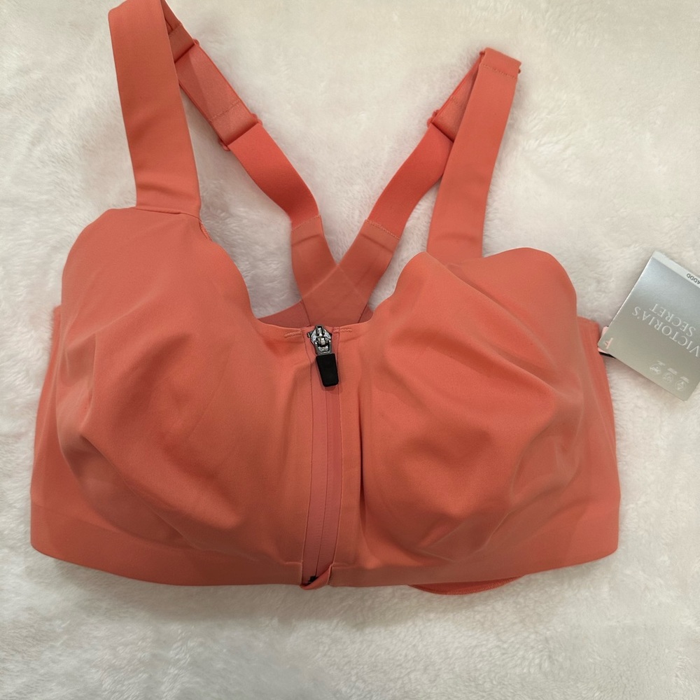 Victorias Secret Knockout High Impact Front Close Sport Peach Bra 34DDD NWT